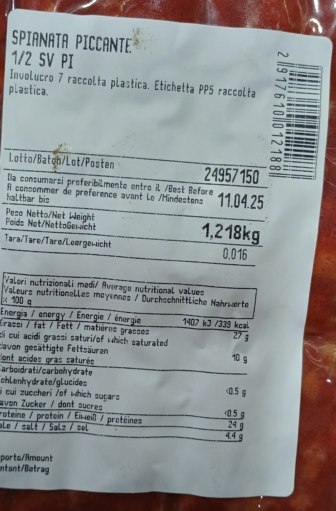 Spianata Romana Piccante CLAI 1.2kg c.a. - immagine 3