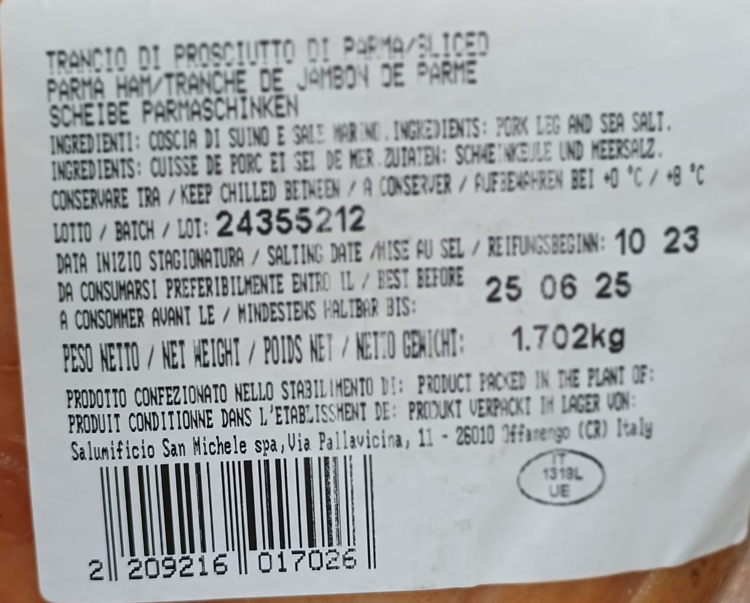 Prosciutto di Parma Dop 1.5kg c.a. - immagine 3