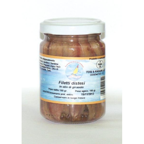 Filetti di Sardine all'Olio di Girasoli TOSI 160gr