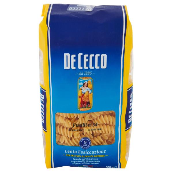 Fusilli n° 34 DE CECCO 500gr