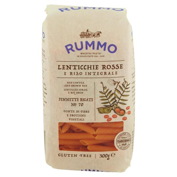 GLUTEN FREE PENNETTE RIGATE N° 70 RUMMO RED LENTILS AND INTEGRAL