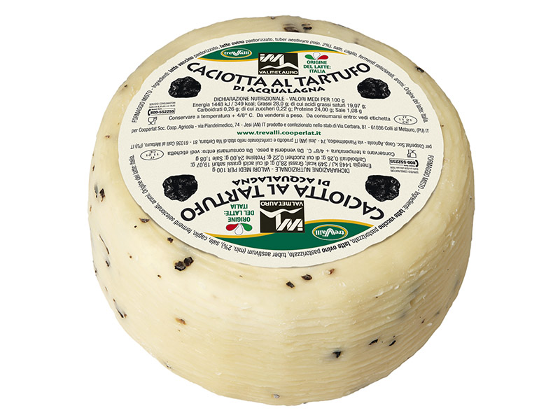 CACIOTTA di Acqualagna formaggio con Tartufo TRE VALLI 1.2kg