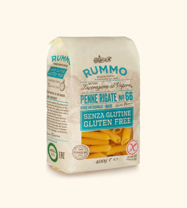 Penne Rigate n° 66 Pasta senza Glutine RUMMO 400gr