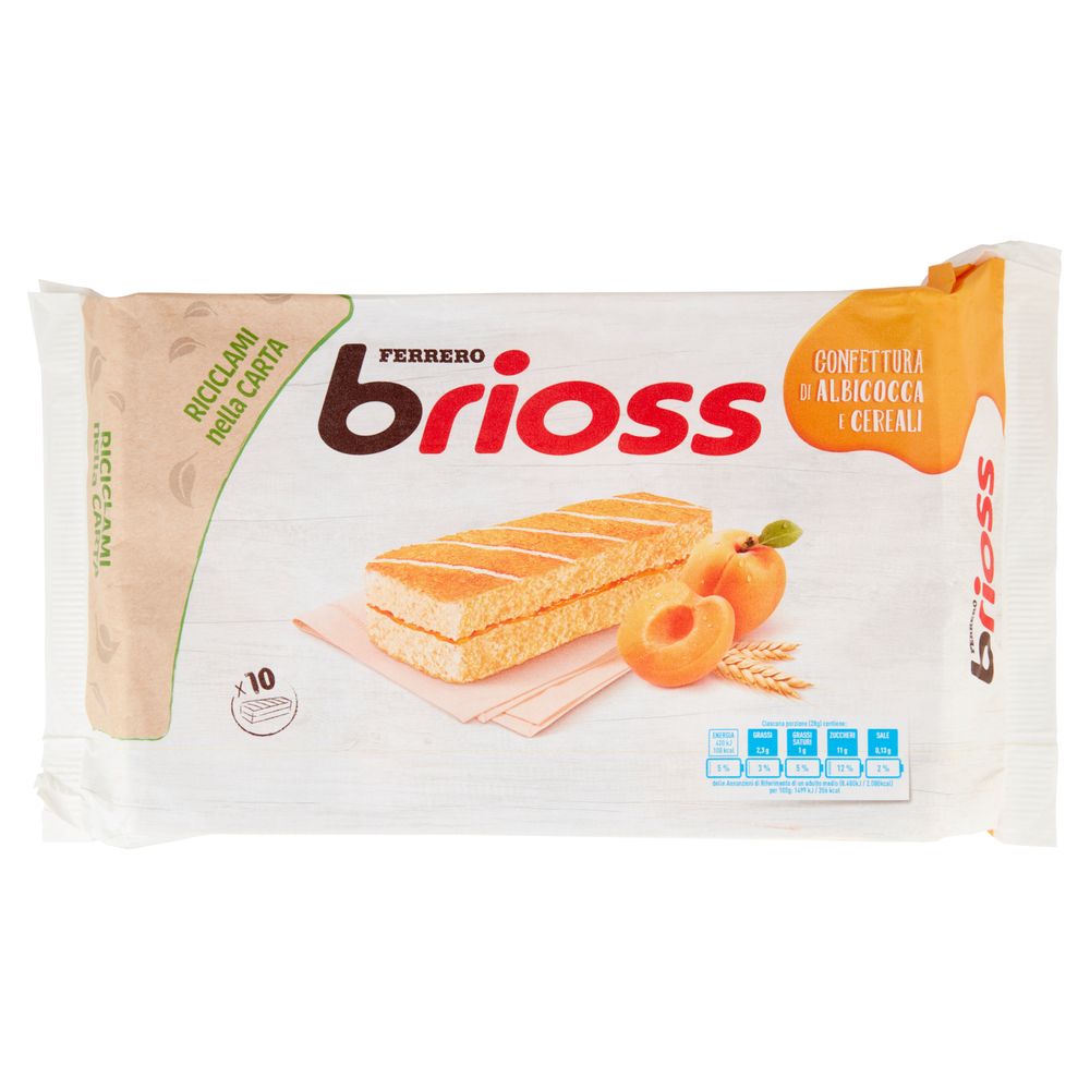 FERRERO BRIOSS Albicocca e Cereali 10 x 28gr
