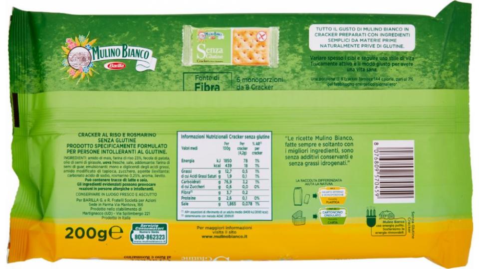 Quadretti CRACKERS Gluten Free MULINO BIANCO 200gr - Image 2