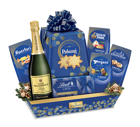 Cesta Natale BLU COBALTO 8pz
