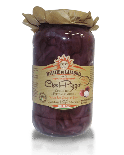 Cipolla Rossa di Tropea Igp al naturale a fette DELIZIE di CALABRIA 950gr