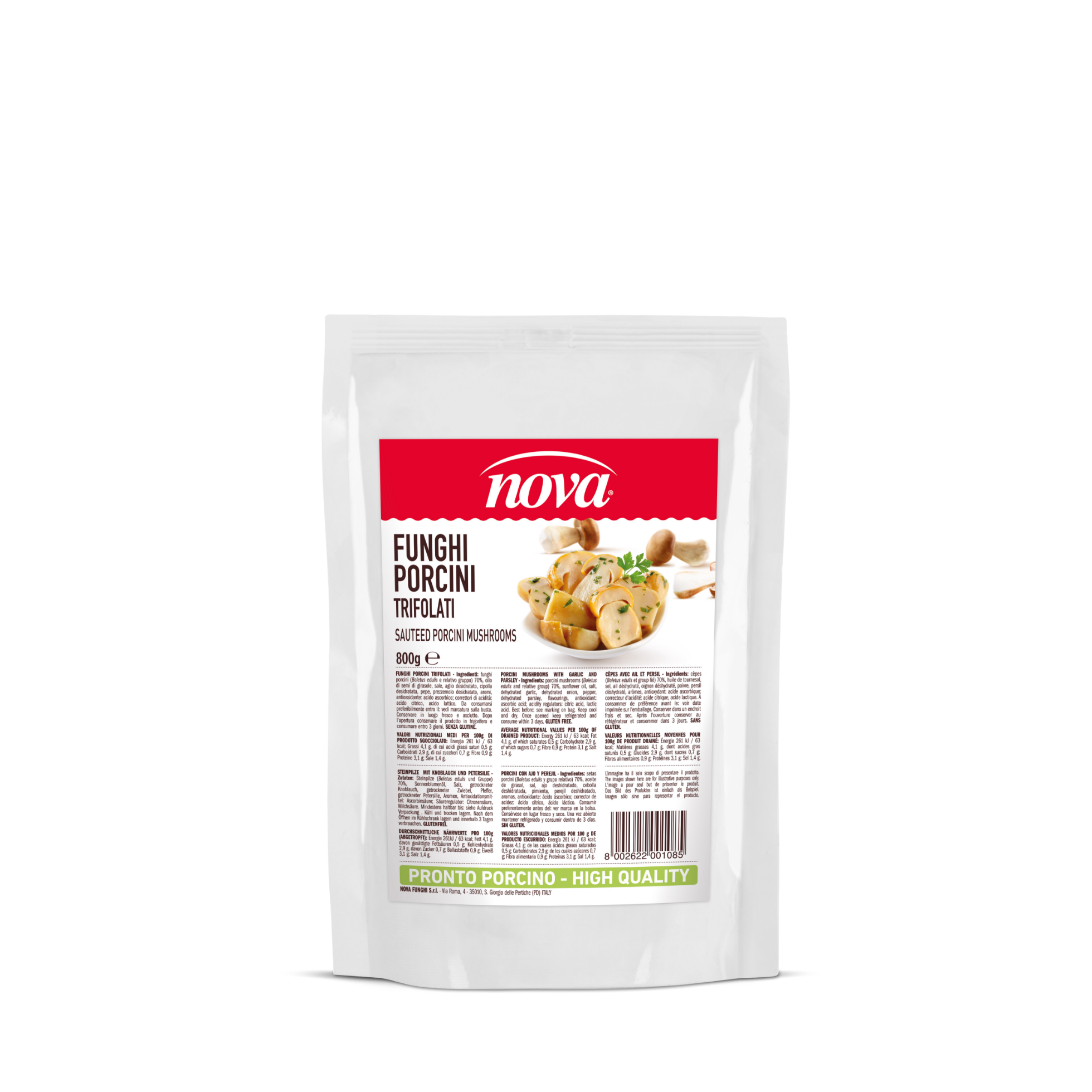 Funghi Porcini Trifolati NOVA 800gr