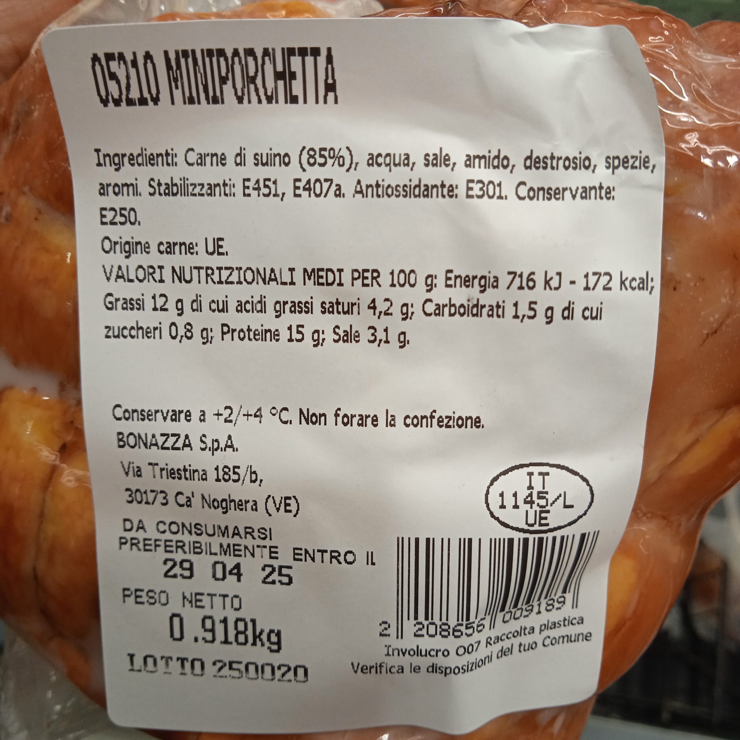 Mini Porchetta BONAZZA 0.8Kg c.a. - immagine 2