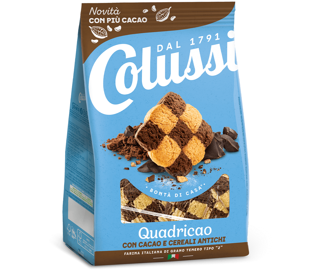 Quadricao Frollino Colussi al cacao e cereali antichi COLUSSI 450gr