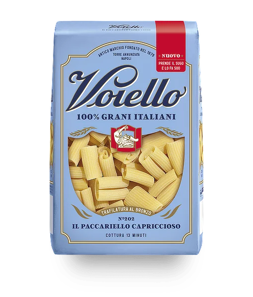 Voiello 100% Grano Italiano Pasta Paccariello Capriccioso N.202 500g