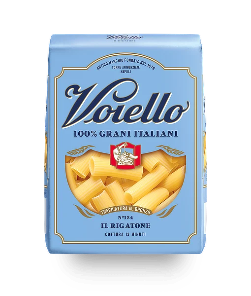 Voiello 100% Grano Italiano Pasta Rigatoni N.124 500g