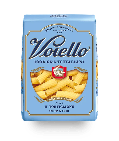 Voiello 100% Grano Italiano Pasta Tortiglioni N.125 500g