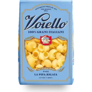 Voiello 100% Grano Italiano Pasta Pipe Rigate N.135 500g